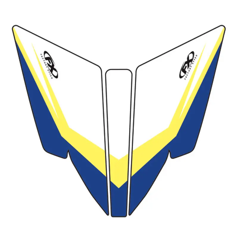 Factory Effex Front Fender Decal Blue/Yellow#19-30630 1
