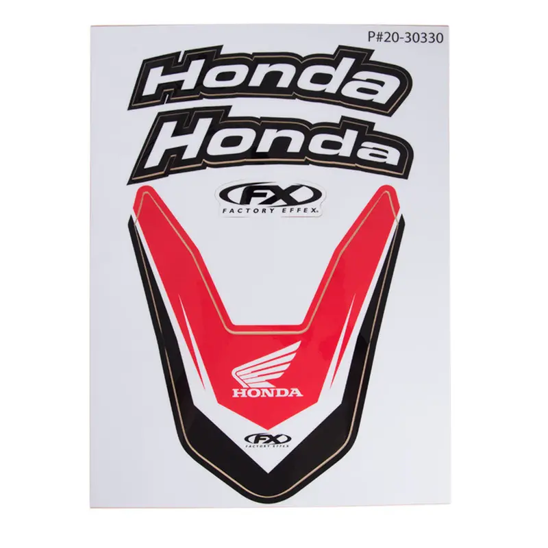 Factory Effex Front Fender Decal Red#20-30330 1