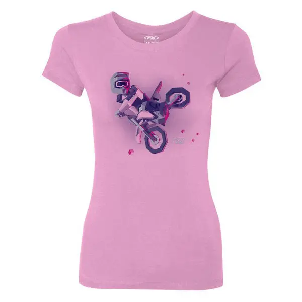 Factory Effex Fx Moto Kids Girls Youth T-Shirt / Lt. Pink (M)#21-83712 1