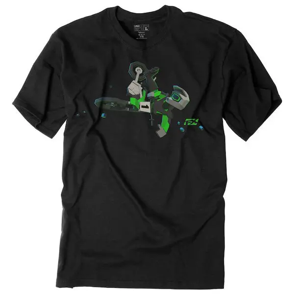 Factory Effex Fx Moto Kids Green Youth T-Shirt / Black (Xl)#19-83736 1
