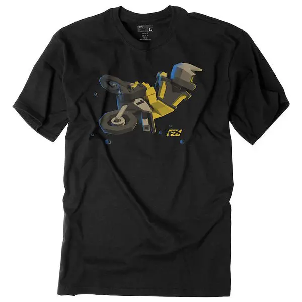 Factory Effex Fx Moto Kids Yellow Youth T-Shirt / Black (M)#19-83742 1
