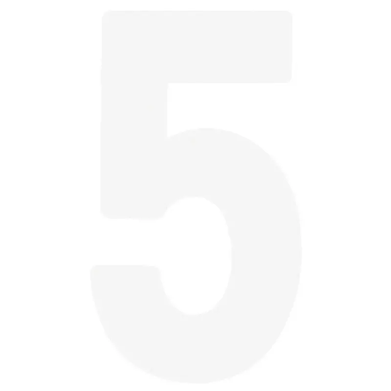 Factory Effex Fx Number 5 White 8"#02-4485 1