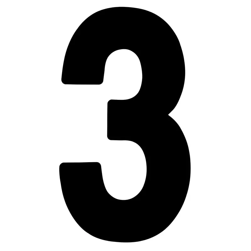 Factory Effex  Fx Pro Number #3 Black 7"#02-4343 1