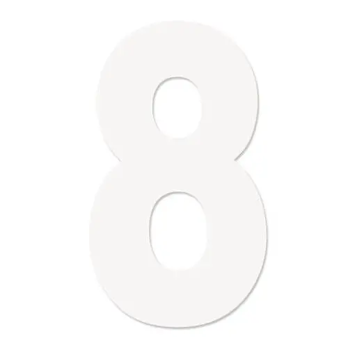 Factory Effex  Fx Pro Number 8 White 7"#02-4358 1
