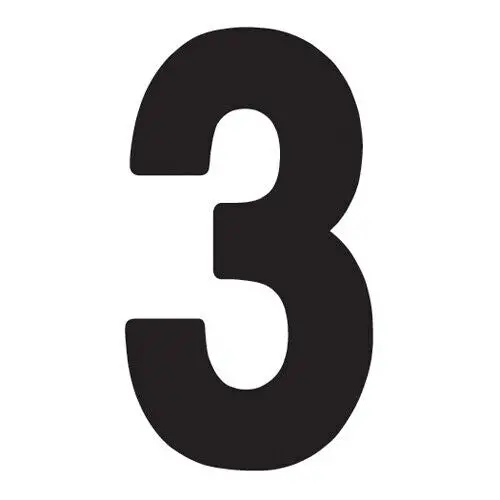 Factory Effex Fx Pro Number Graphics Black 8"#02-4363 1
