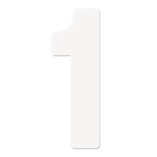 Factory Effex Fx Pro Number Graphics White 8"#02-4371 1