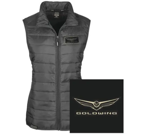 Factory Effex Gold Wing Puffer Women's Vest Black Medium#25-85812 1