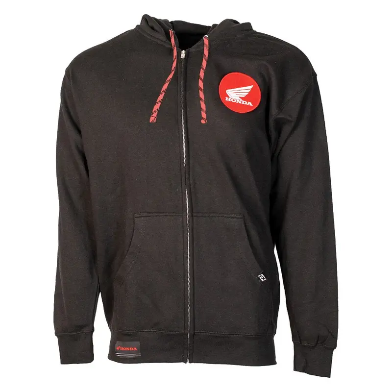 Factory Effex Honda Badge Zip-Up Hoody (Medium, Black)#22-88322 1