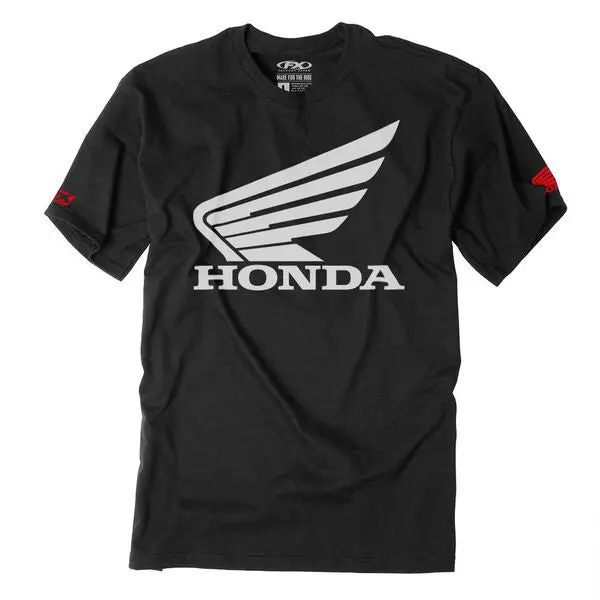 Factory Effex Honda Big Wing Youth T-Shirt / Black (Xl)#21-83326 1