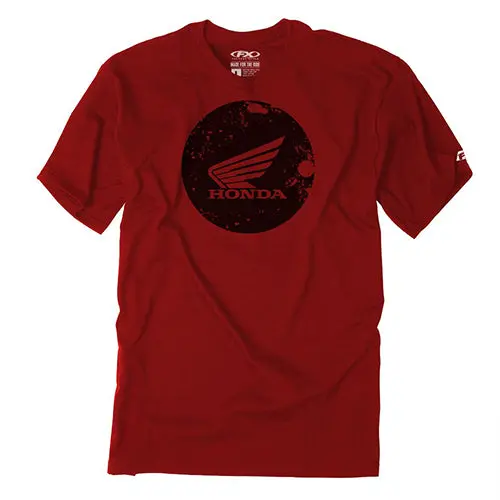Factory Effex Honda Circle Men's T-Shirt Cardinal (L)#22-87334 1