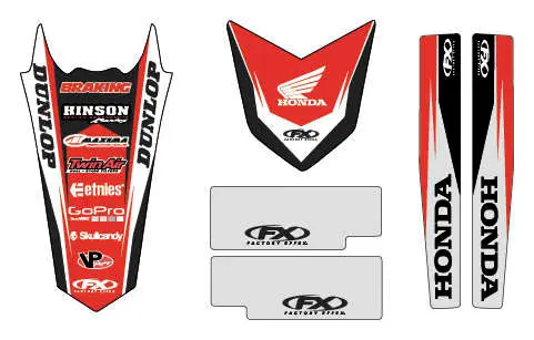Factory Effex Honda Crf250 18-21, Crf450 17-20 Trim Kits#20-50328 1