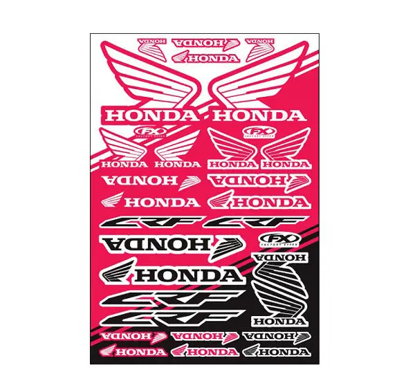 Factory Effex Honda Factory Sticker Sheets Honda Crf#22-68330 1
