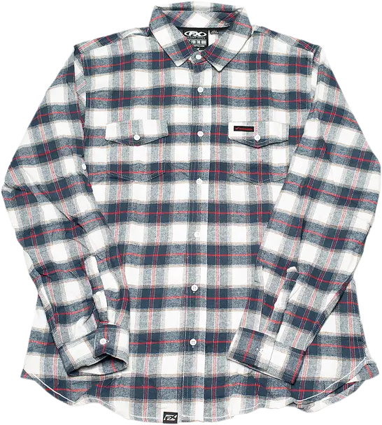 Factory Effex Honda Flannel Shirt Gray/Red/White 2Xl#22-85328 1