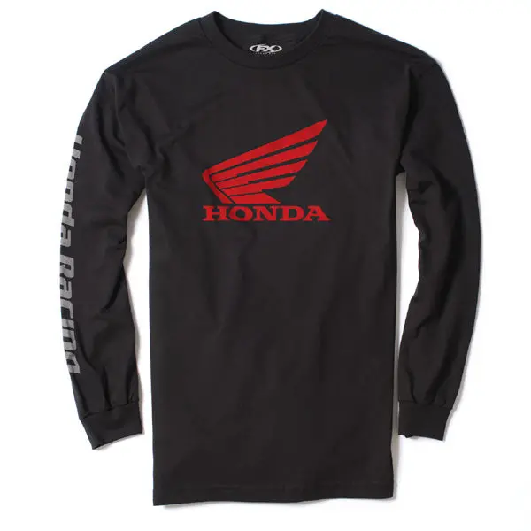 Factory Effex Honda Long Sleeve T-Shirt / Black (Xxl)#17-87318 1