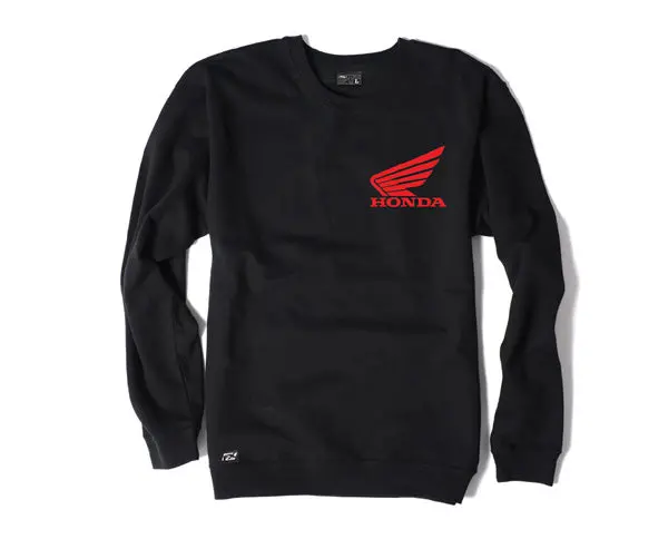 Factory Effex Honda Men's Crew Sweatshirt Black (Xxl)#18-88318 1