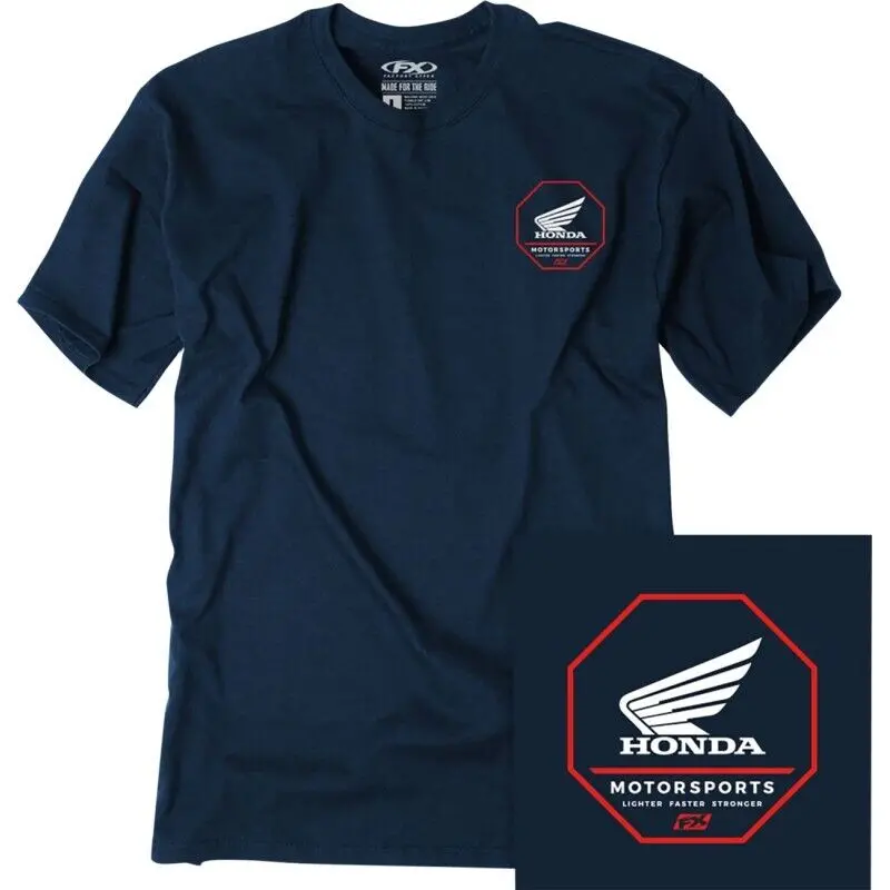 Factory Effex Honda Octagon T-Shirt Medium Blue#27-87322 1