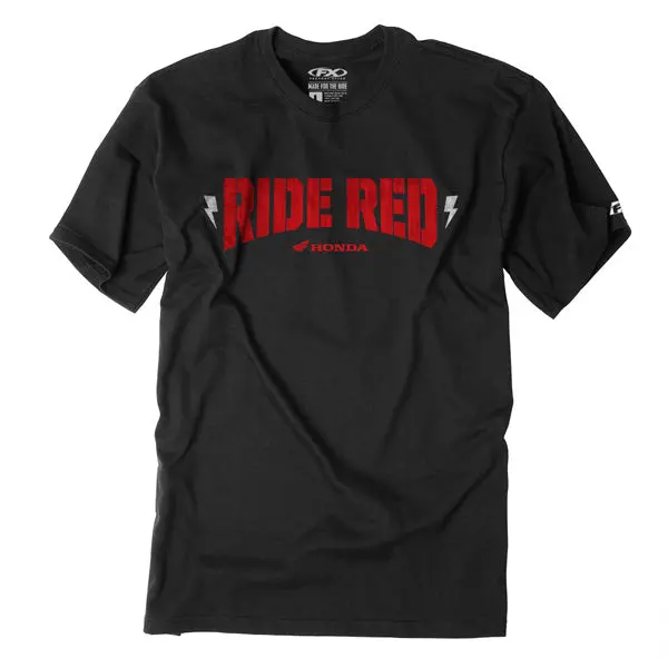 Factory Effex Honda Ride Red Bolt T- Shirt / Black (Xxl)#16-88326 1