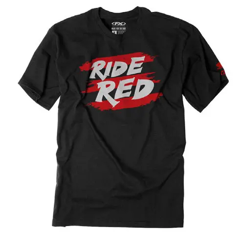 Factory Effex Honda Ride Red Stripes Youth T-Shirt Black (Xl)#22-83306 1