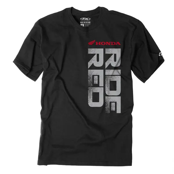 Factory Effex Honda Ride Red Vert T- Shirt / Black (L)#16-88312 1