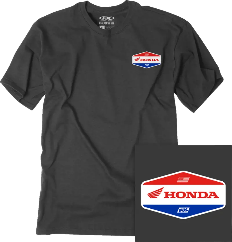 Factory Effex Honda Stadium T-Shirt Heather Charcoal 2Xl#27-87338 1