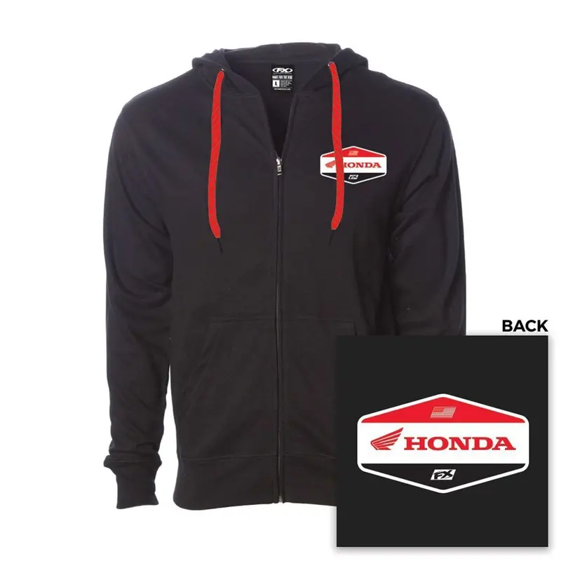 Factory Effex Honda Stadium Zip-Up Hoodie Black 2Xl#27-88308 1