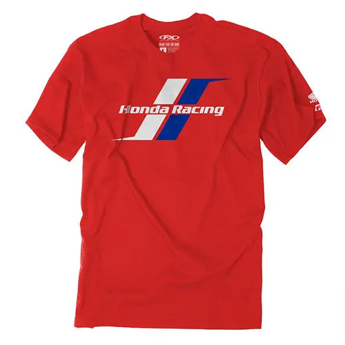 Factory Effex Honda Stripes T-Shirt Red (L)#22-87304 1