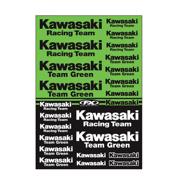 Factory Effex Kawasaki Factory Sticker Sheets Kawasaki Racing#22-68132 1