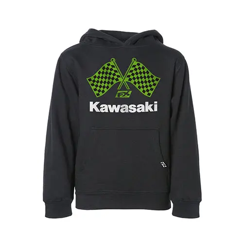 Factory Effex Kawasaki Finishline Youth Pullover / Black S#23-88120 1