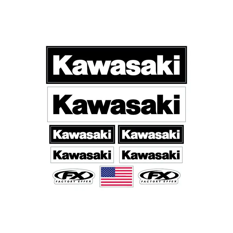 Factory Effex Kawasaki Jersey Iron-On Kit#28-82100 1
