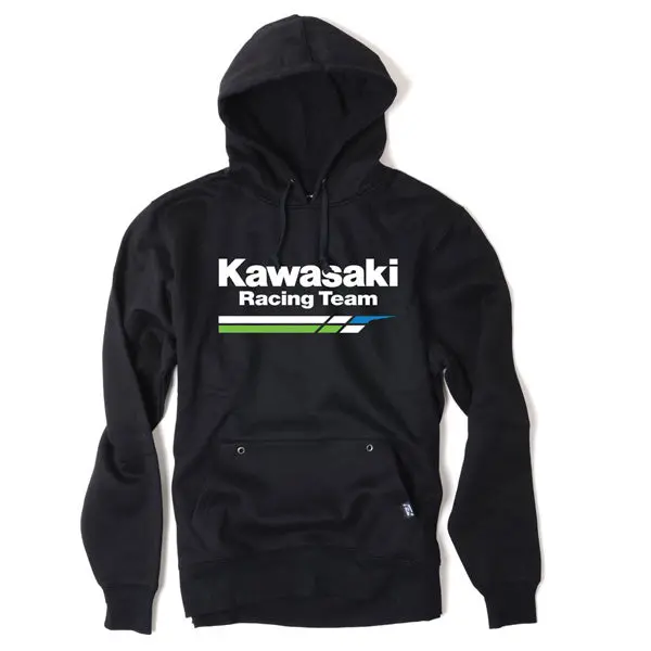 Factory Effex Kawasaki Racing Pullover Sweatshirt Black (M)#18-88122 1