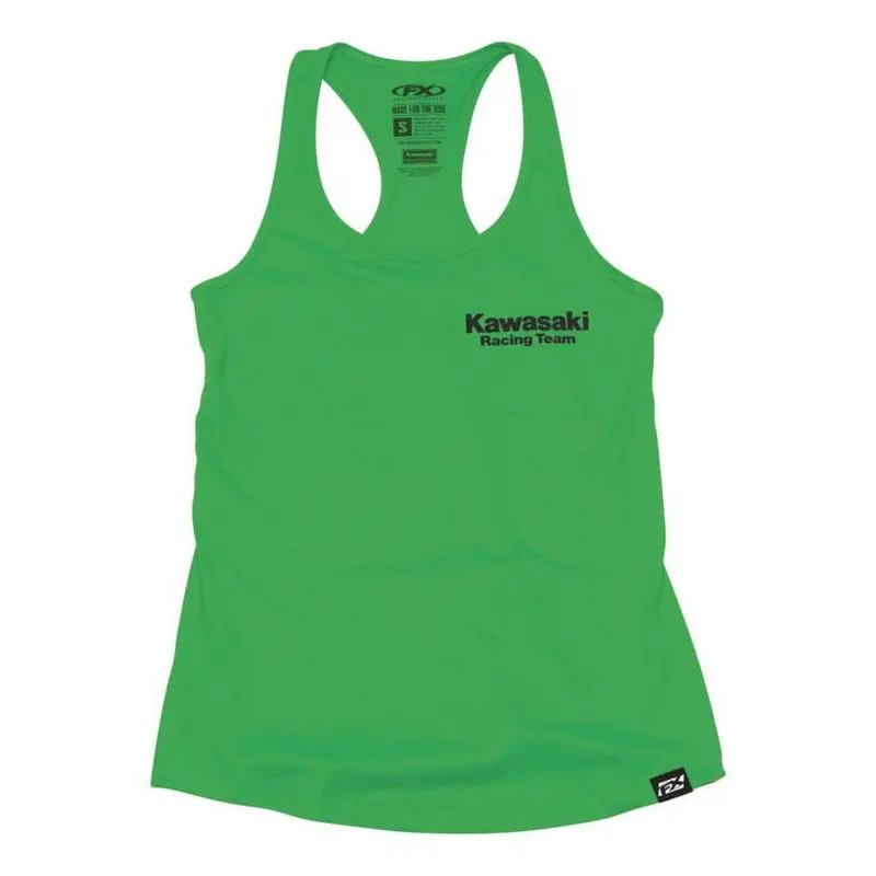 Factory Effex Kawasaki Racing Women's Tank Top Kelly Green Medium#22-87182 1
