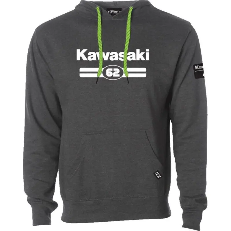 Factory Effex Kawasaki Sixty Two Pullover Hoodies 2Xl Heather Charcoal#27-88108 1