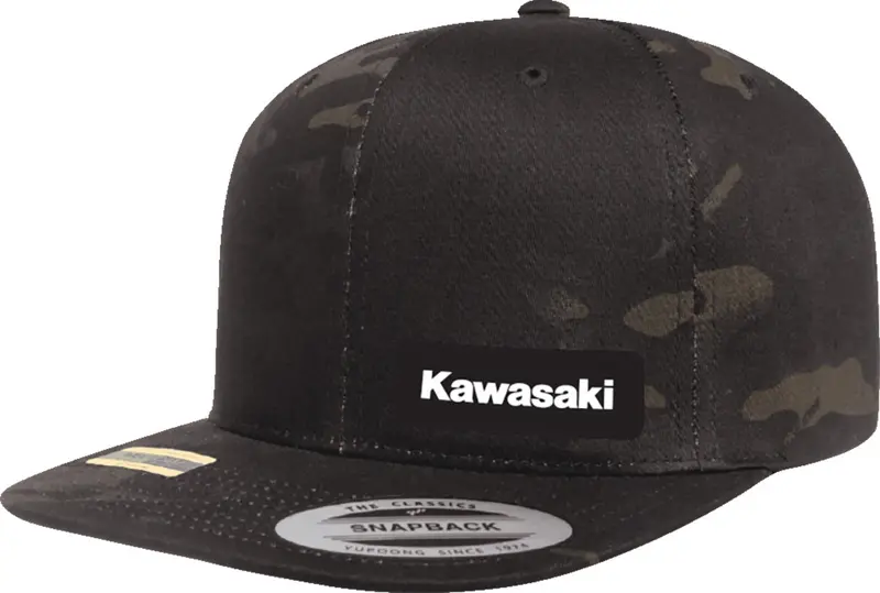 Factory Effex Kawasaki Snapback Hat Camo Black#27-86104 1