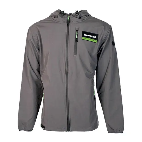 Factory Effex Kawasaki Soft-Shell Jacket Gray (Xxl)#22-85118 1