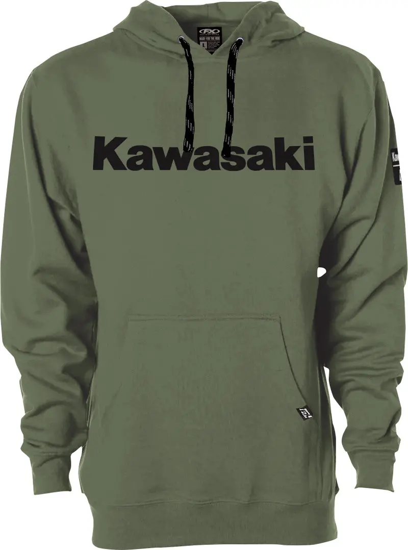 Factory Effex Kawasaki Squad Pullover Hoodie 2Xl Army Green#26-88108 1