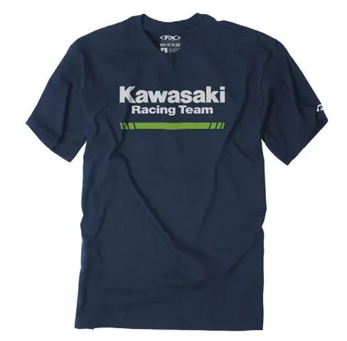 Factory Effex Kawasaki Stripes T-Shirt Navy (Xxl)#22-87108 1
