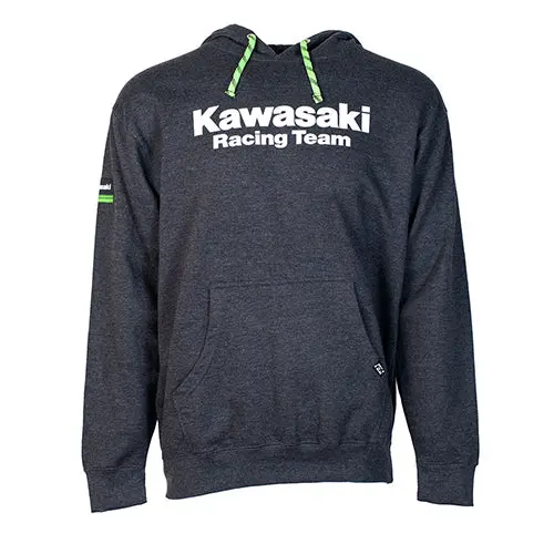 Factory Effex Kawasaki Team Men's Pullover Hoodie/Charcoal Gray (Xl)#22-88106 1