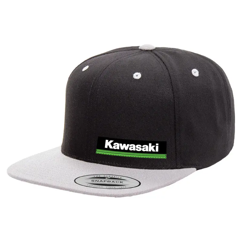 Factory Effex Kawasaki Wedge Snapback Hat Black/Grey#23-86100 1
