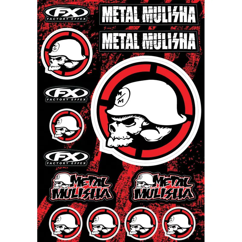 Factory Effex Metal Mulisha Sticker Sheet 2#16-68052 1