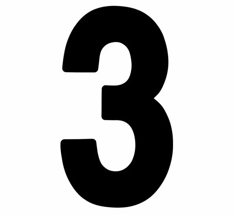 Factory Effex Mini Pro Number 3 Black 4"#04-2573 1