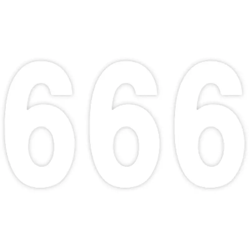Factory Effex Mini Pro Number 6 White 4"#04-2566 1