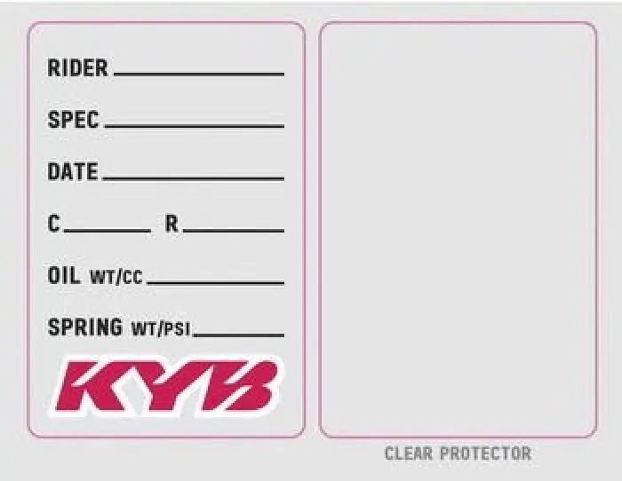 Factory Effex Na Stickers Kyb Suspension Spec Sticker (3 Pack)#22-90023 1