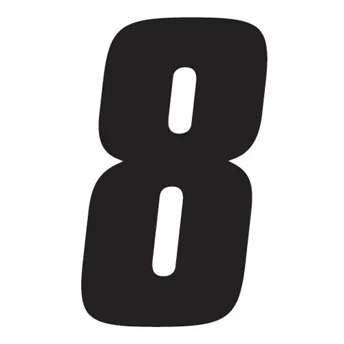 Factory Effex Numbers Factory 2015 4" Black 8#08-90008 1