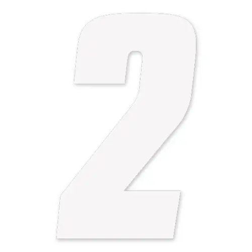 Factory Effex Numbers Factory 2015 4" White 2#08-90012 1