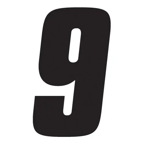 Factory Effex Numbers Factory 2015 6" Black 9#08-90049 1