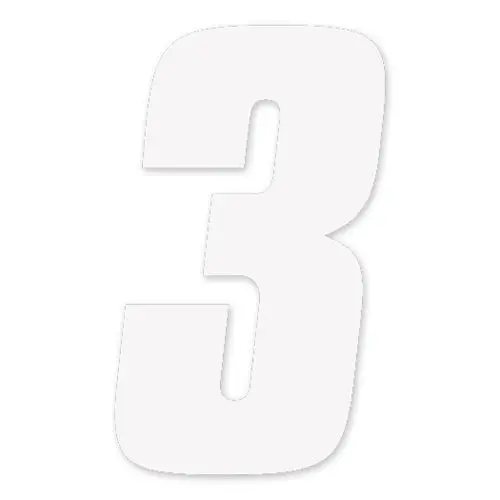 Factory Effex Numbers Factory 2015 6" White 3#08-90053 1