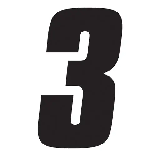 Factory Effex Numbers Factory 2015 7" Black 3#08-90083 1