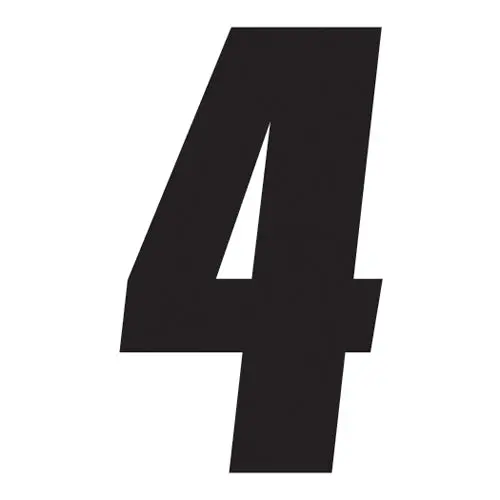 Factory Effex Numbers Factory 2015 7" Black 4#08-90084 1