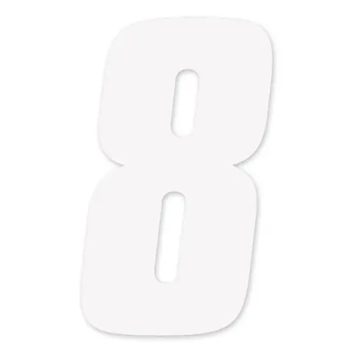 Factory Effex Numbers Factory 2015 7" White 8#08-90098 1