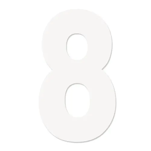 Factory Effex Numbers Pro 2015 5" White 8#03-0208 1